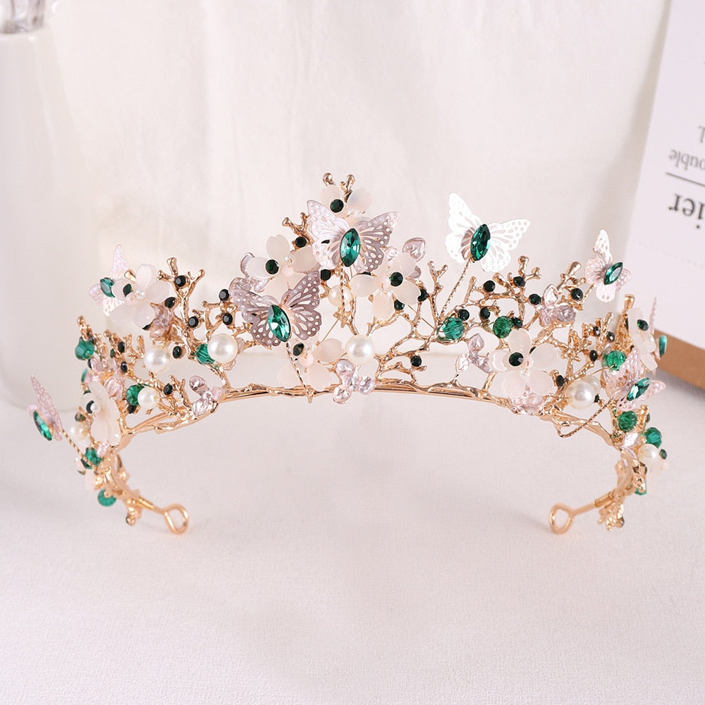 
                      
                        Butterfly Rhinestone Bridal Crown Baroque Tiara Hairband Wedding Hair Accessories
                      
                    