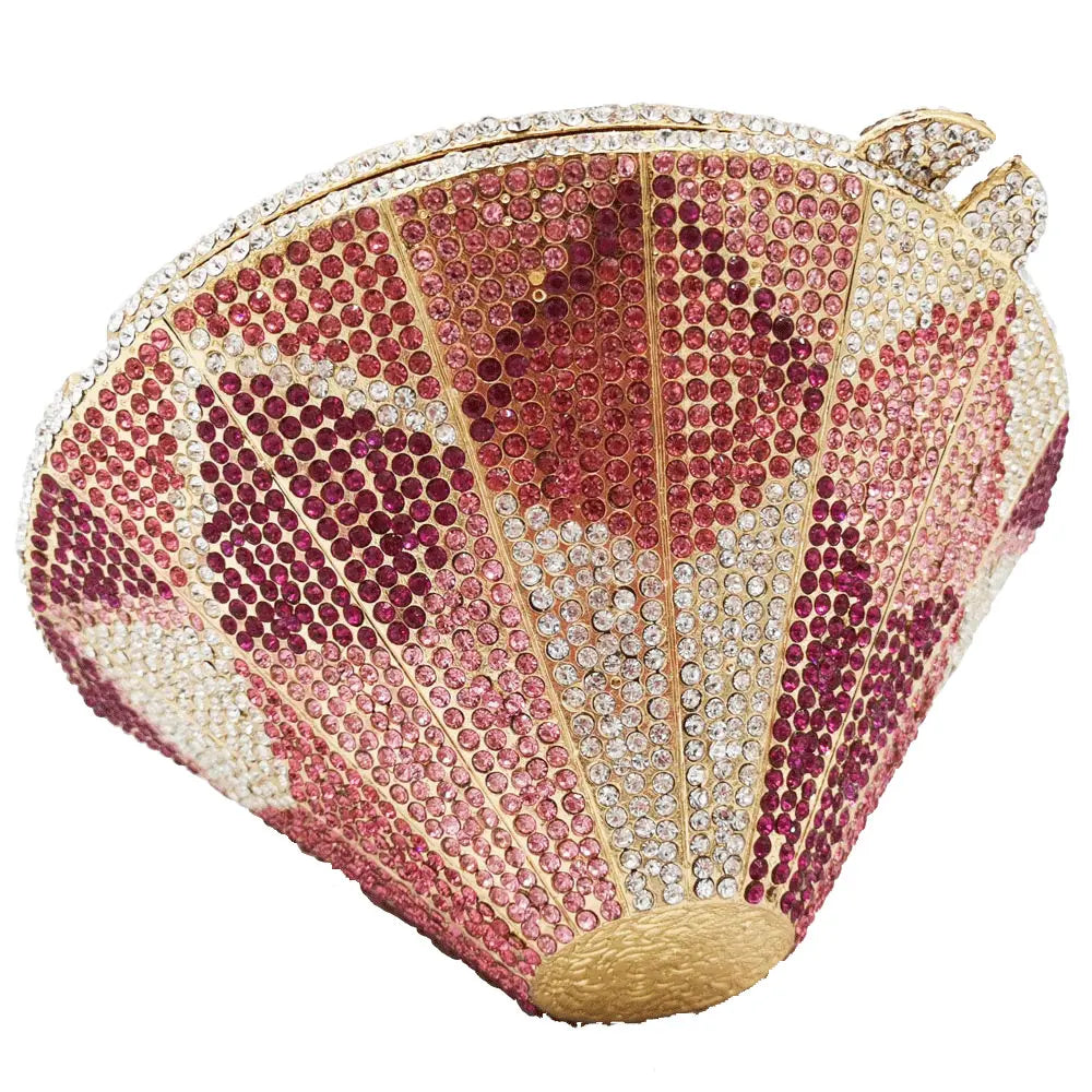 Diamond Shape Crystal Evening Clutch Bags Wedding Purses Party Handbag, elevate your evening ensemble with this exquisite diamond-shaped crystal clutch. C