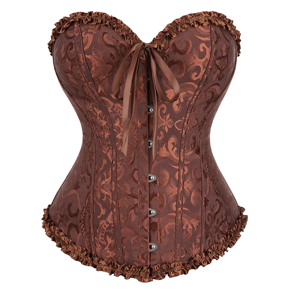 
                      
                        Over Bust Corset Basques Floral Lace Top Bustier
                      
                    