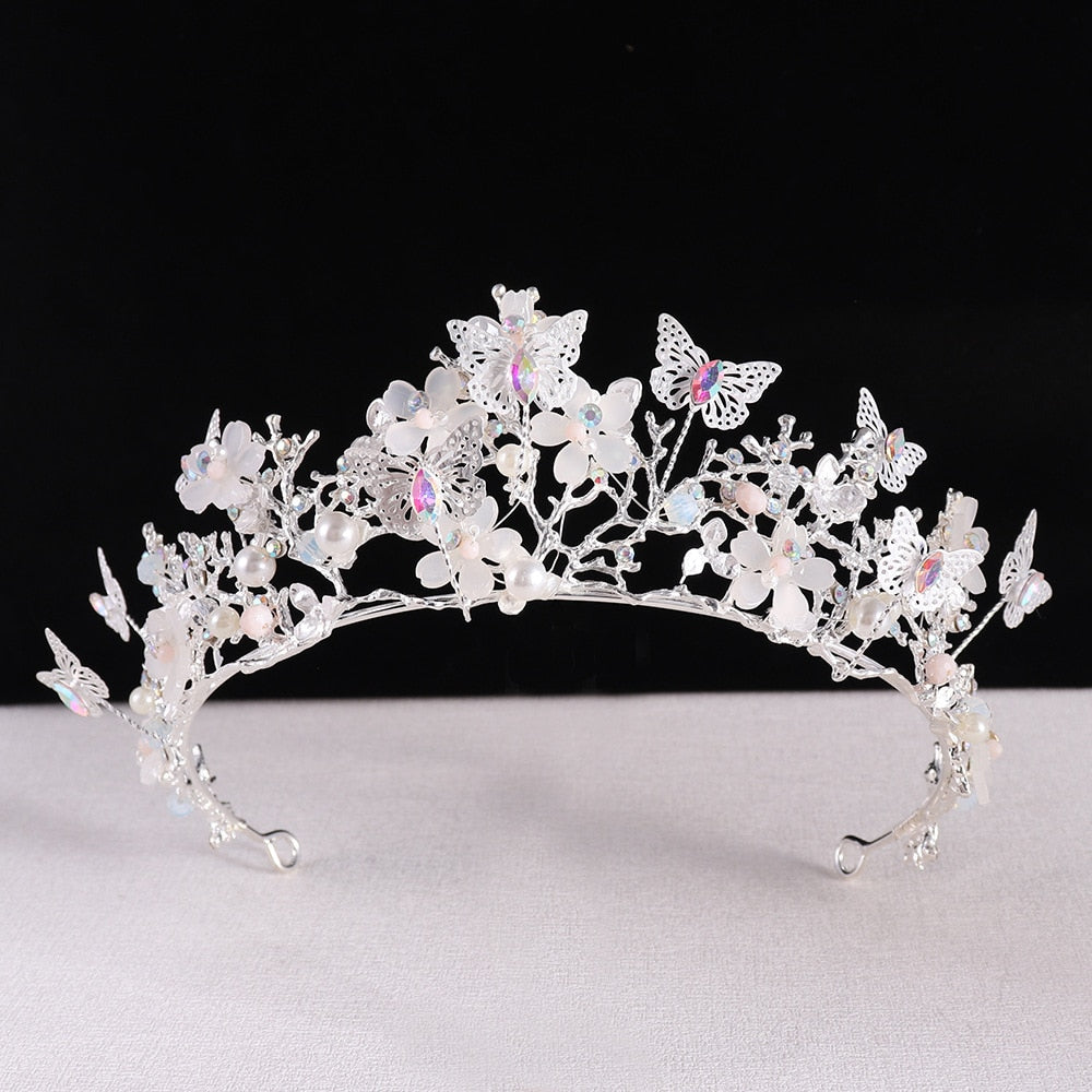 
                      
                        Butterfly Rhinestone Bridal Crown Baroque Tiara Hairband Wedding Hair Accessories
                      
                    