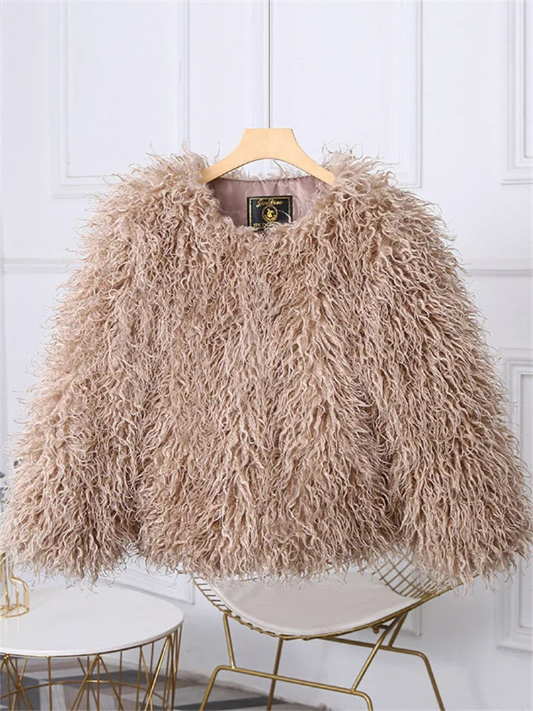 
                      
                        Tossy Ladies Fluffy Faux Fox Fur Jacket Overcoat Winter Loose Long Sleeve High Waist Coat
                      
                    