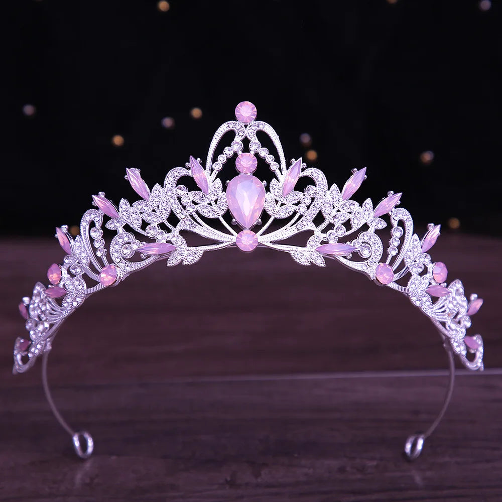 Baroque Princess Opal Crystal Tiara Crown Party Hair Accessory – TulleLux  Bridal Crowns & Accessories