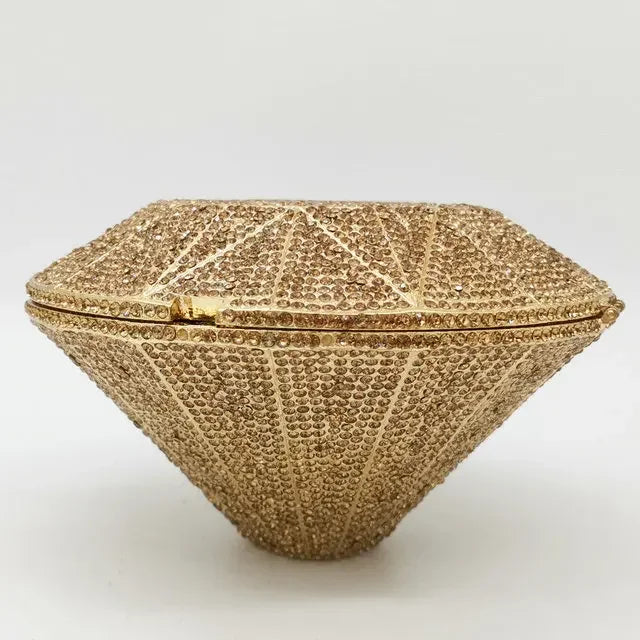 
                      
                        Diamond Shape Crystal Evening Clutch Bags Wedding Purses Party Handbag, elevate your evening ensemble with this exquisite diamond-shaped crystal clutch. C
                      
                    