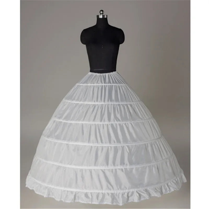 
                      
                        6 Hoop Crinoline Black White Long Petticoat Ball Gown Underskirt Skirt Half Slips Wedding Accessories
                      
                    