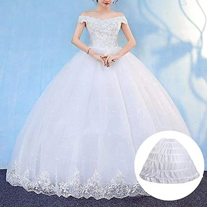 
                      
                        6 Hoop Crinoline Black White Long Petticoat Ball Gown Underskirt Skirt Half Slips Wedding Accessories
                      
                    