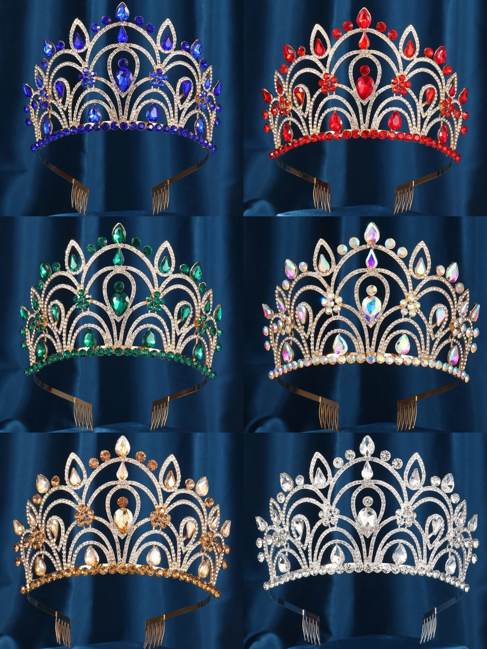 Girls Crystal Tiara Crown Hair Accessories