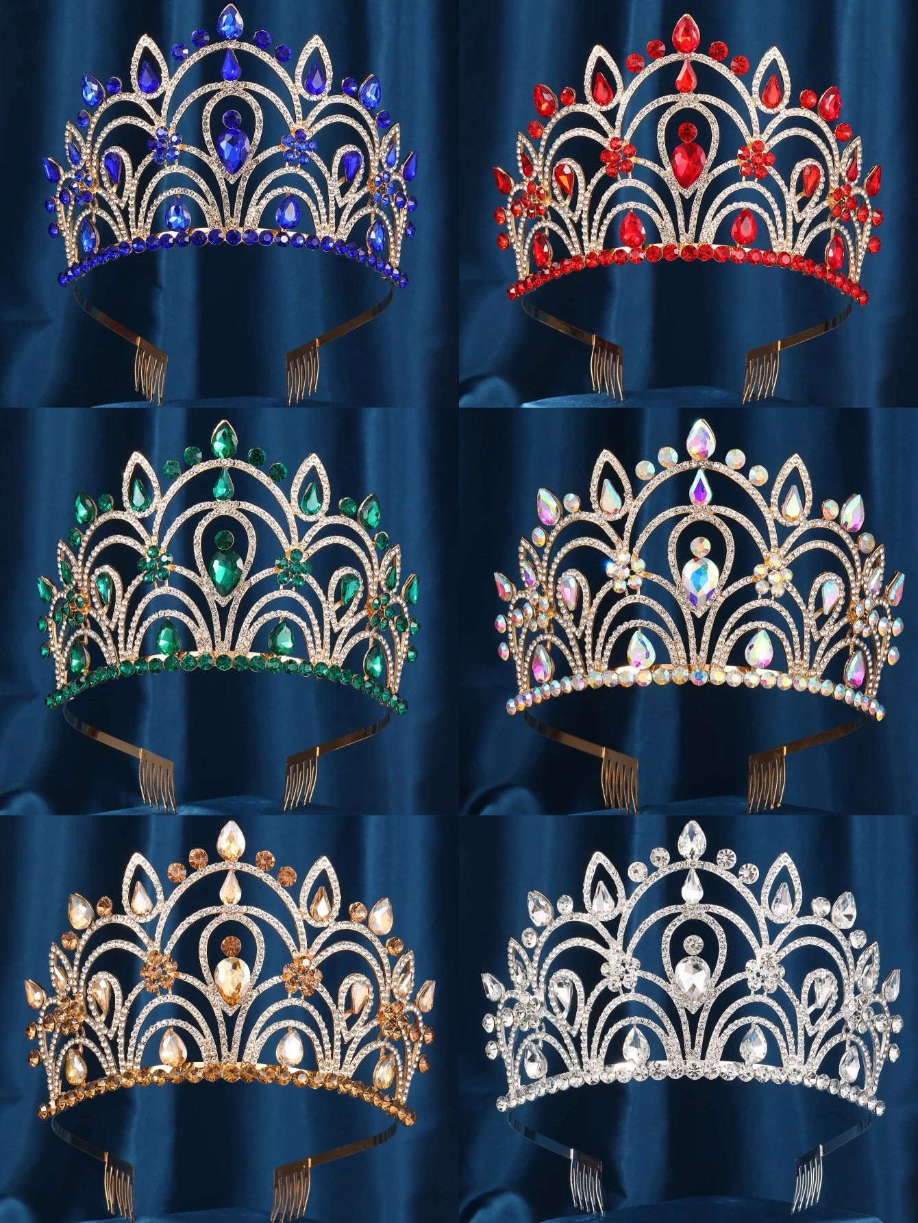 Girls Crystal Tiara Crown Hair Accessories