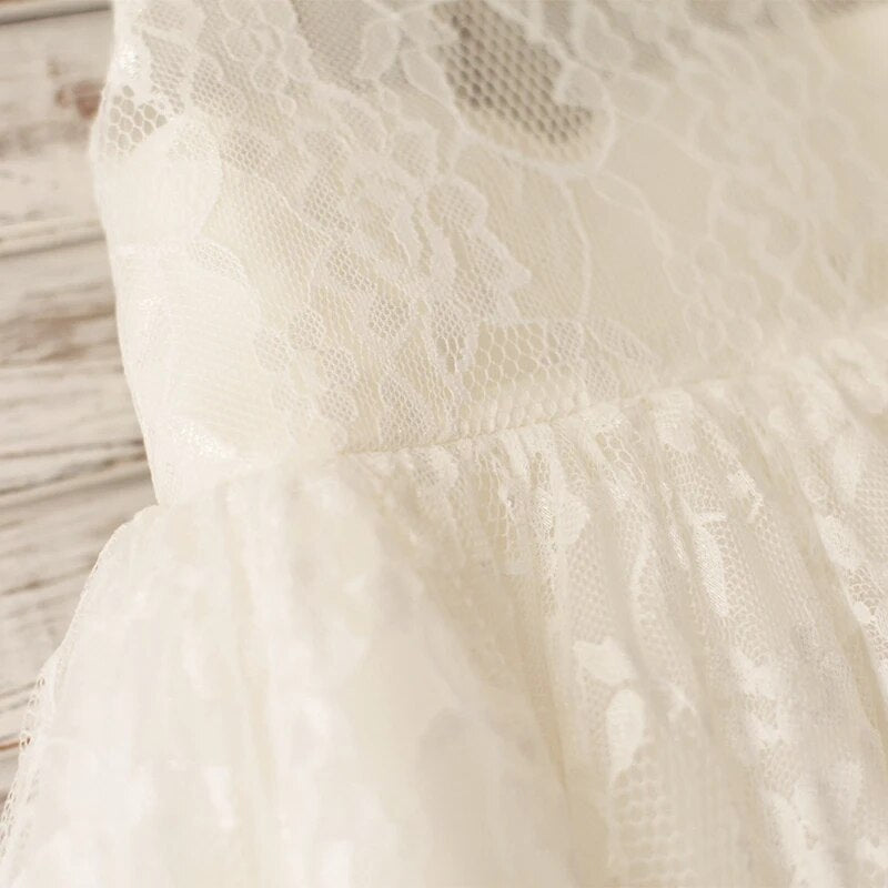 
                      
                        Elegant Flower Girl Dress Organza Ball Gown Lace O-Neck Party Dress
                      
                    