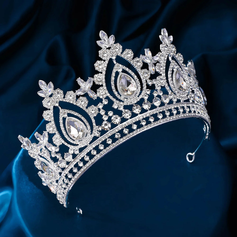 
                      
                        High Royal Queen Crown for Women  Crystal Tiara Party Costume Accessories
                      
                    