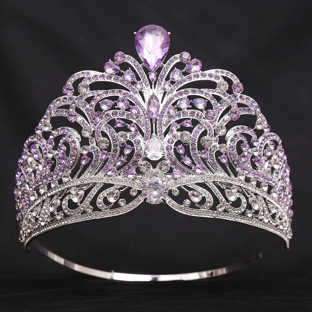 
                      
                        European Crystal Wedding Crowns Cubic Zircon Large Round Queen Tiara Party Hair Accessories
                      
                    