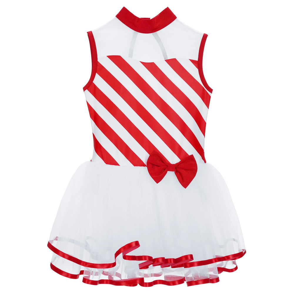 
                      
                        Girls Ballet Tutu Dress Striped Leotard for Stage  Dance Performance
                      
                    