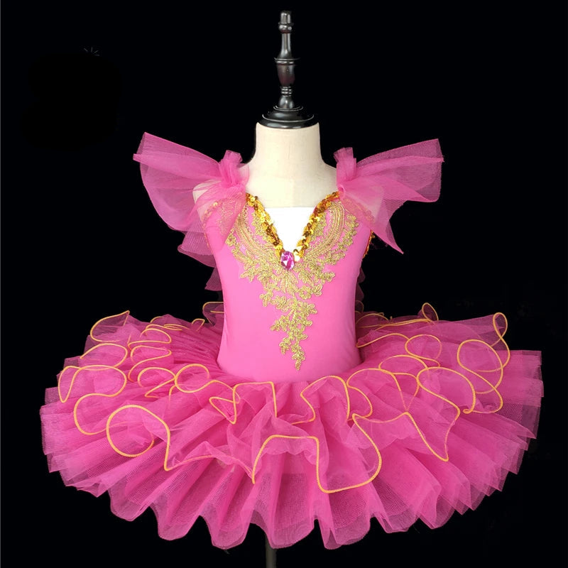 Professional Girls Ballerina Dance Pancake Tutu Ballet Costume