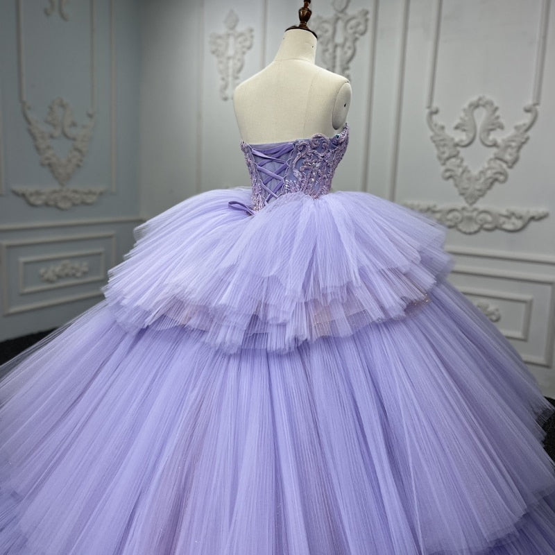 
                      
                        Quinceanera Dress Ball Gown Crystal Purple
                      
                    