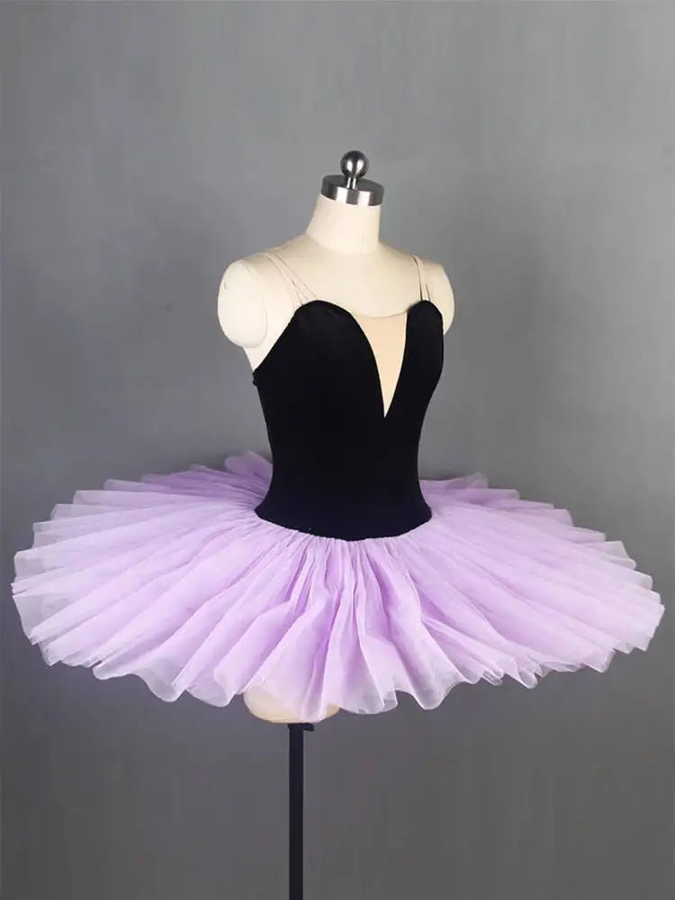 
                      
                        Professional Tutu Black Light Purple Ballet Dance Costume For Girls
                      
                    