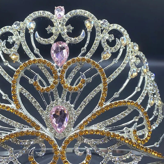 Party Princess Colorful Crystal  Birthday Tiara Crown Hair Accessory