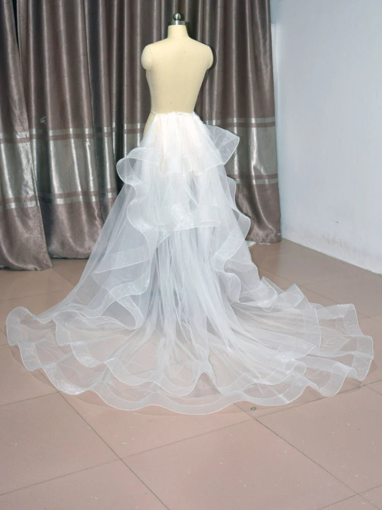 
                      
                        Detachable Train For Wedding Dresses Dramatic Wedding Train Tulle Skirt
                      
                    