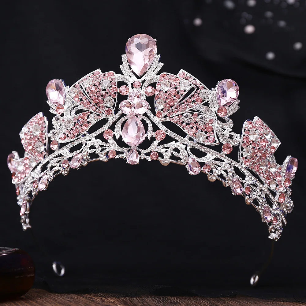
                      
                        Butterfly Crystal Crown Rhinestone Princess  Tiara Hair Accessories, this stunning oversized tiara features brilliantly cut crystals arranged in a mesmerizing mirrored illusion pattern
                      
                    