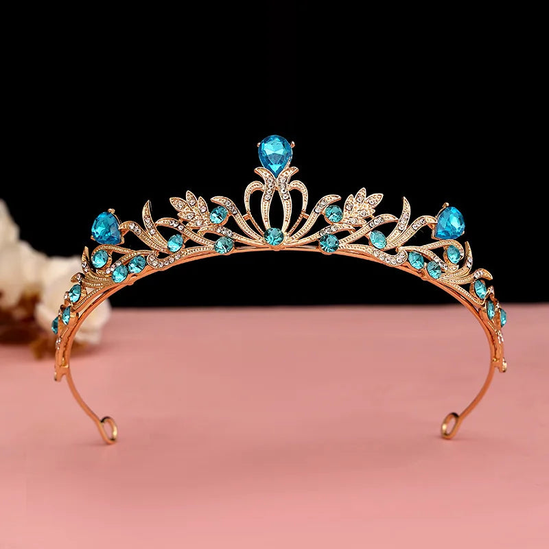 Girls Birthday Tiara Crown Crystal Party Hair Accessory 