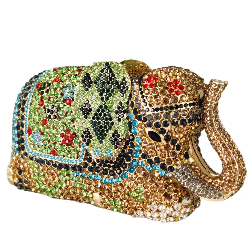 
                      
                        Green Elephant Clutch Party Cocktail Purse Evening Bags
                      
                    