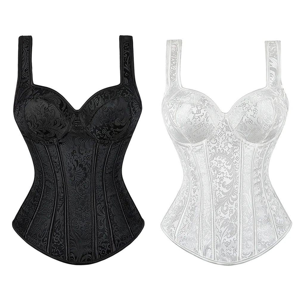 Steampunk Corset with Cup Lingerie Bustier Plus Size