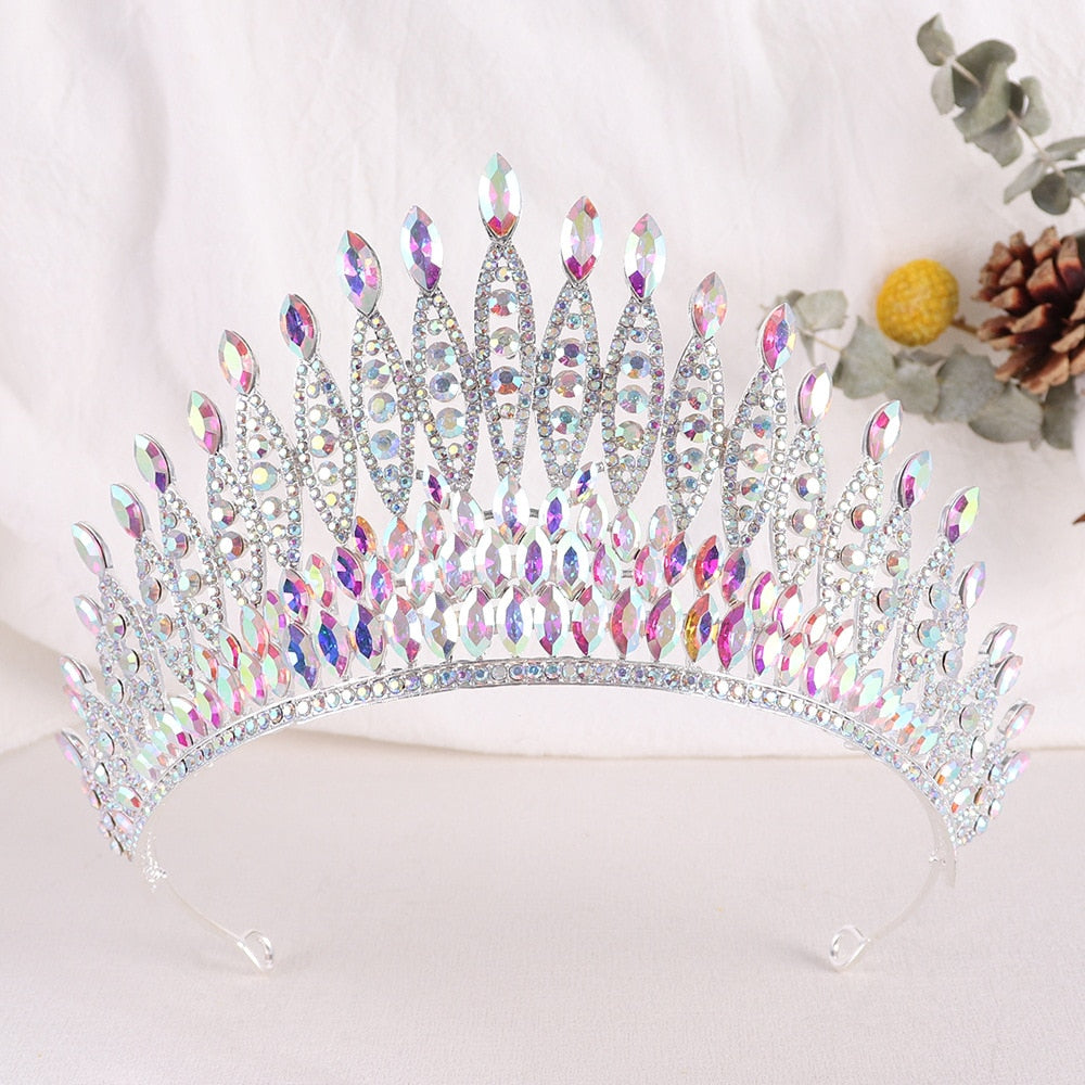 
                      
                        Big Crystal Bridal Tiaras Crown Headband Wedding Hair Jewelry Accessories
                      
                    