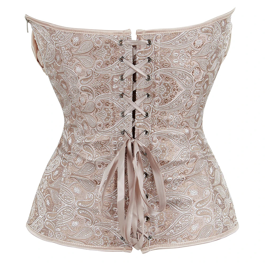 Fashion Waist Cinching Victorian Corselet Crop Top Bustier