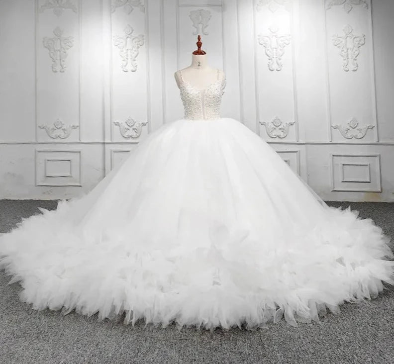 Vintage Puffy Sleeves Wedding Dresses off the shoulder – alinanova