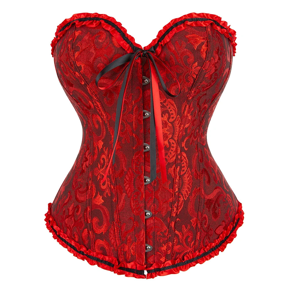 
                      
                        Over Bust Corset Basques Floral Lace Top Bustier
                      
                    