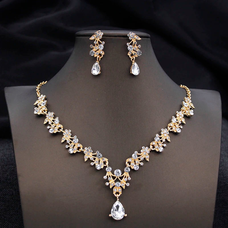 
                      
                        Crown Tiara Earrings Necklace Bridal Jewelry Set Accessories
                      
                    