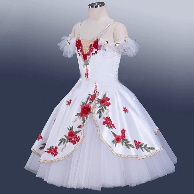 
                      
                        White Awakening Of Flora Tutu Girls Long Professional Ballet Dance Costumes
                      
                    