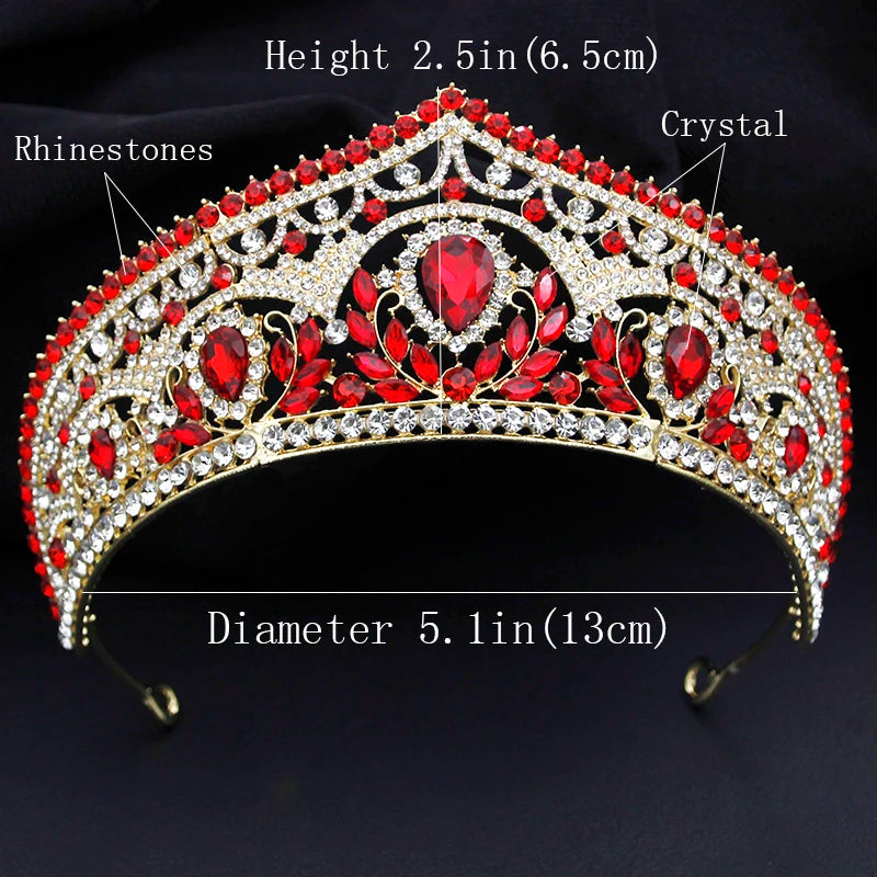 Elegant Crystal Crown Headdress Style Hair Accessories