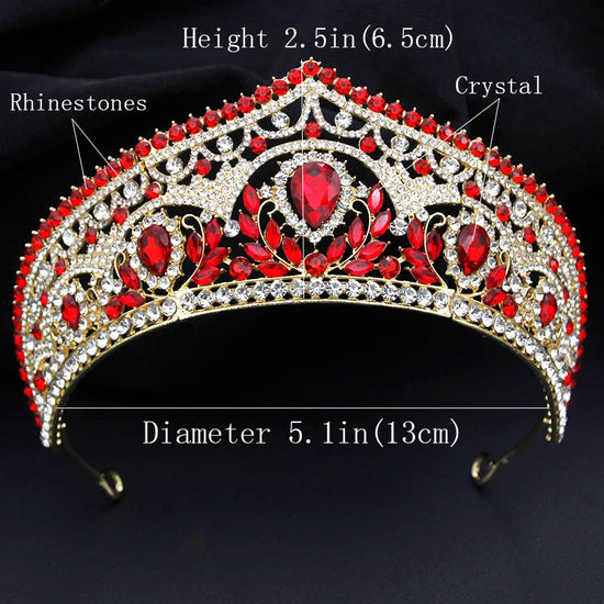 Elegant Crystal Crown Headdress Style Hair Accessories