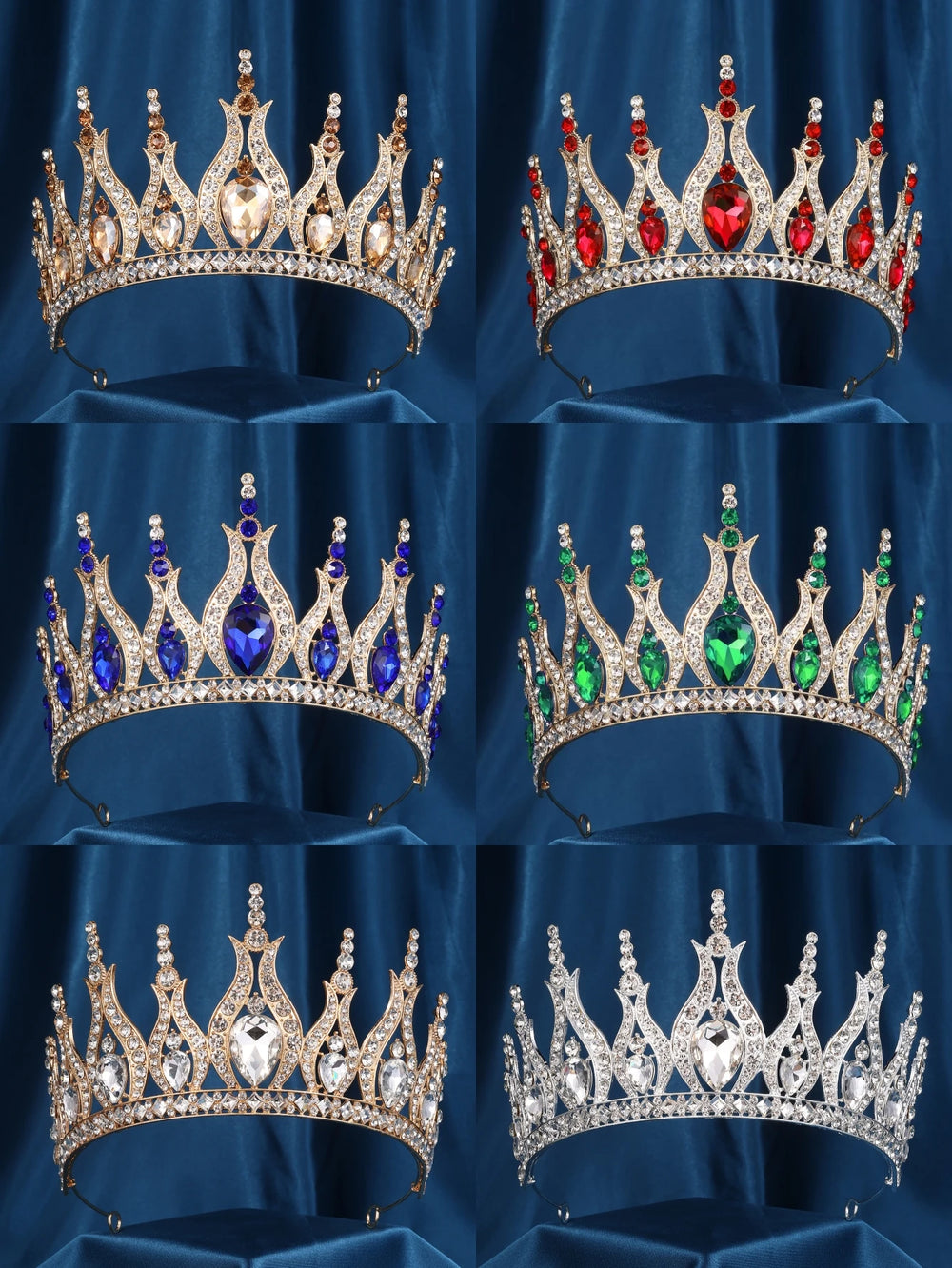 Luxury Crystal Crown Tiara Pageant Hair Accessories