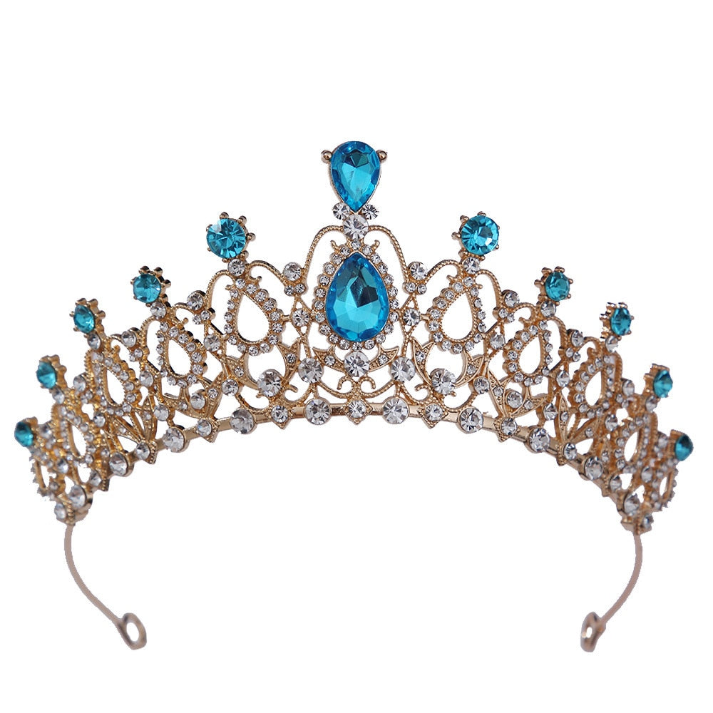 
                      
                        Baroque Crystal Tiara Crown Wedding Pageant Hair Accessories
                      
                    