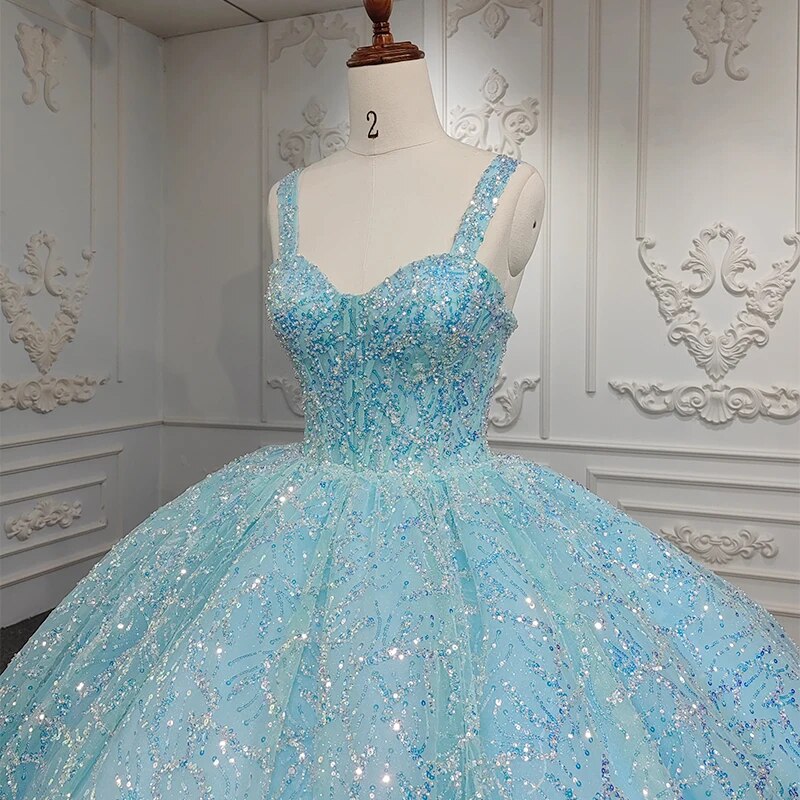 
                      
                        Blue Ball Gown Party Dress
                      
                    