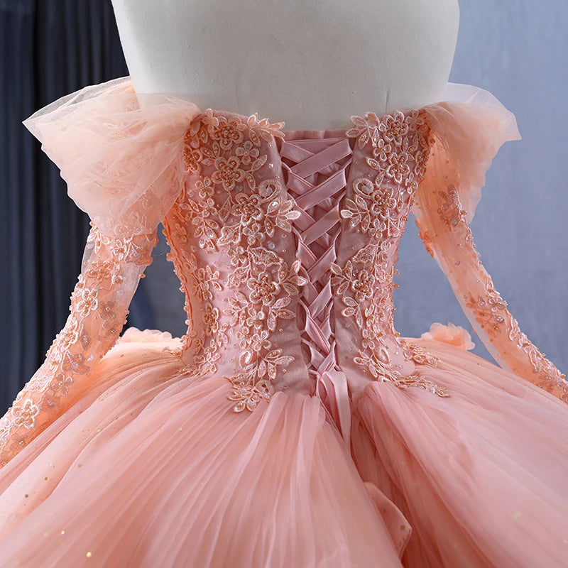 
                      
                        3D Flower Quinceañera Dress
                      
                    