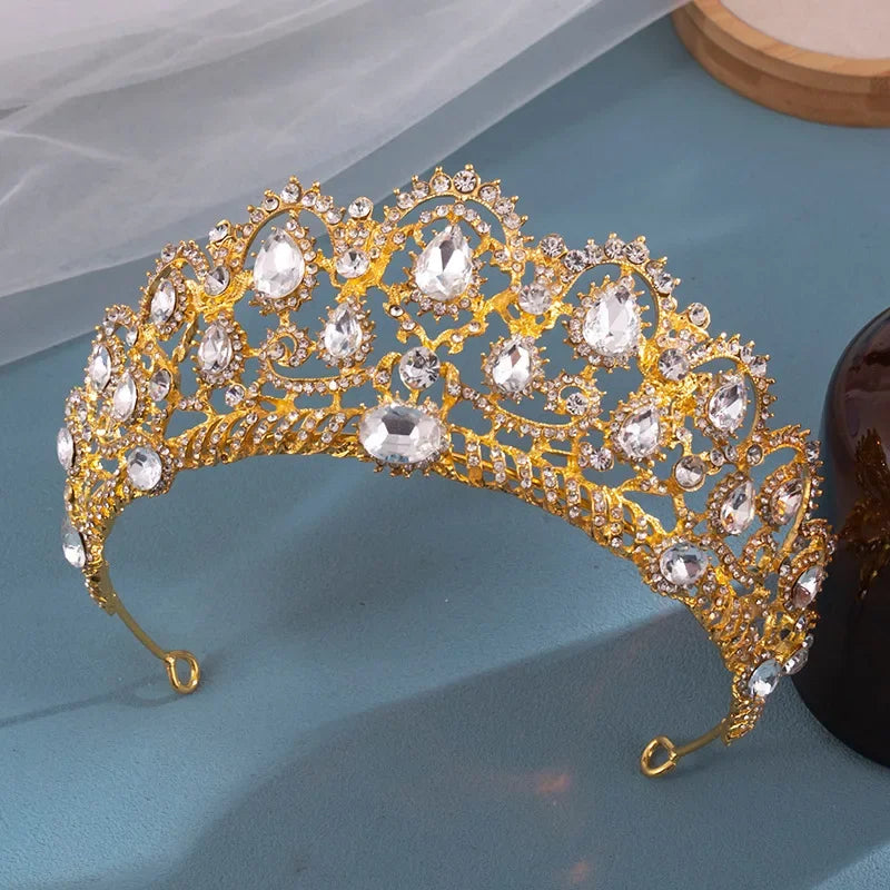 
                      
                        Crystal Rhinestone Regal  Tiara Crowns Hair Accessories
                      
                    