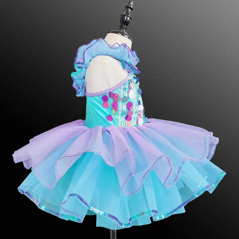 
                      
                        Girls Sequined Ballerina Dance Performance Costume
                      
                    