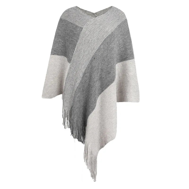 
                      
                        Autumn Winter Contrast Cloak Shawl Fashion Street  Poncho Capes
                      
                    