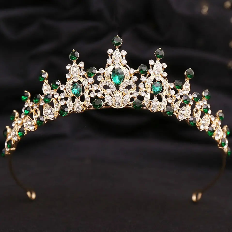 Petite Crystal Crown Simple Tiara Hair Jewelry Accessories