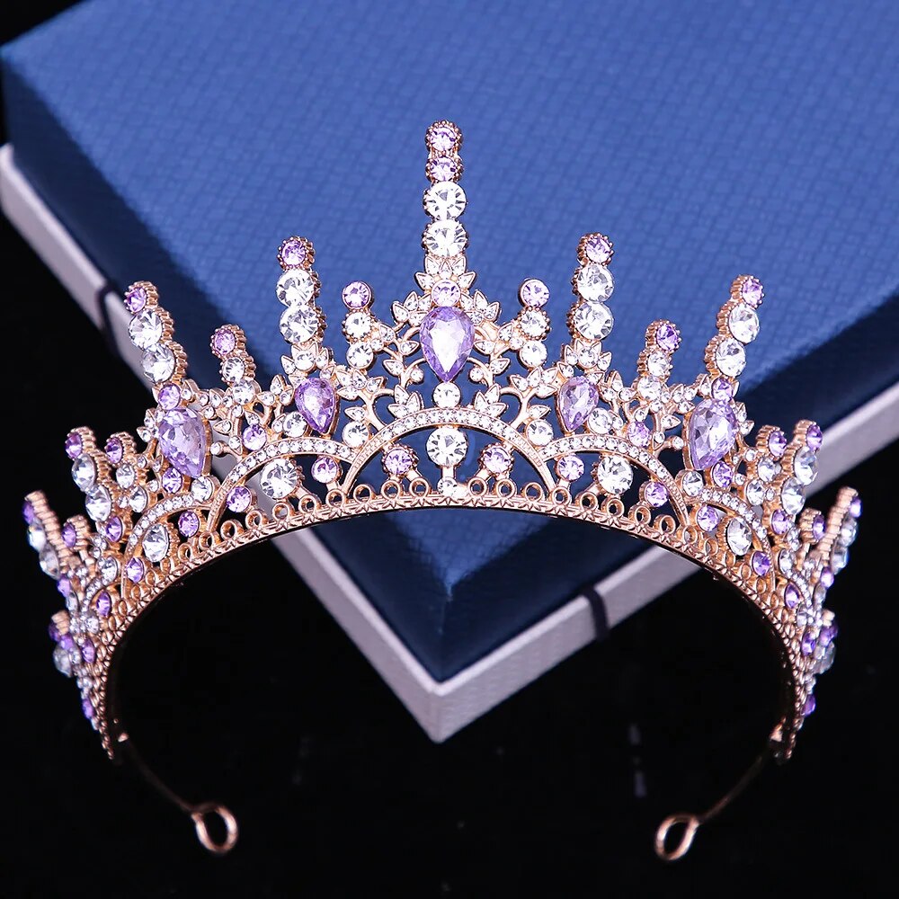 Rhinestone Crystal Tiara Wedding Party Crown Bridal Hair Jewelry