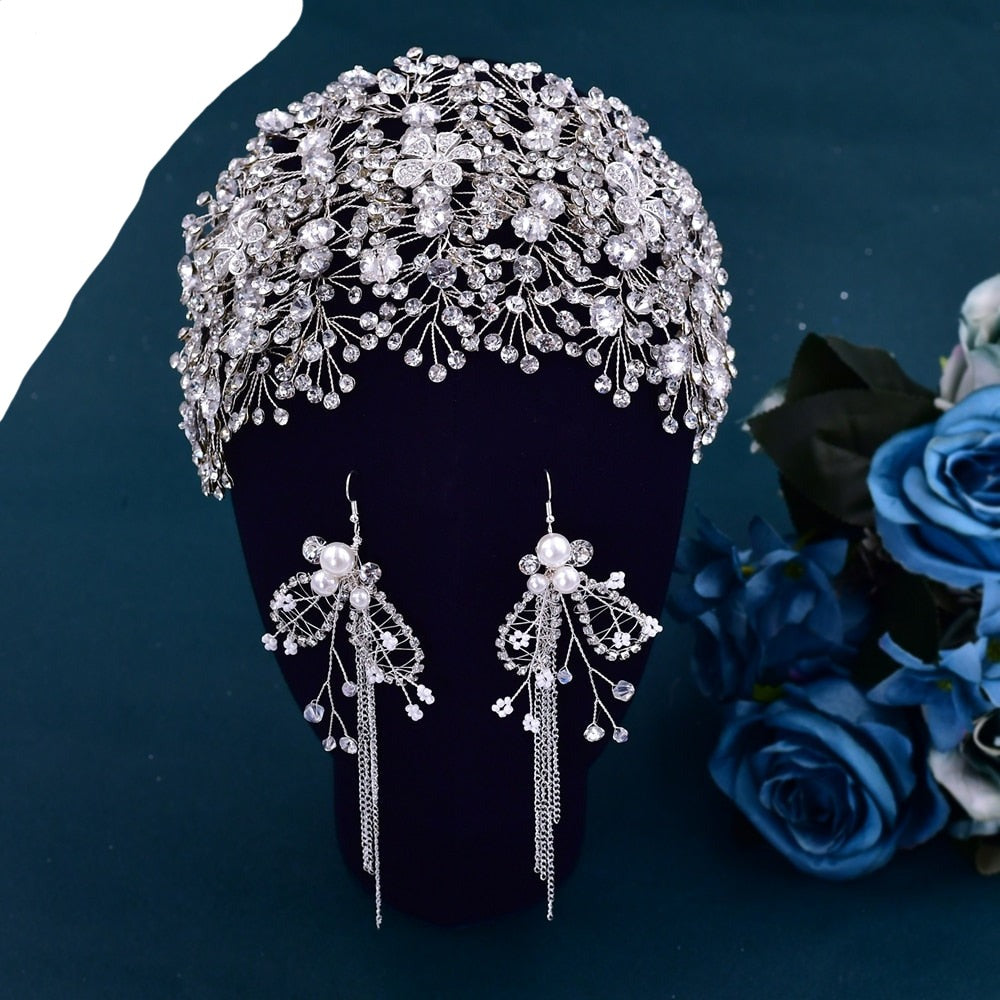 
                      
                        Crystal Crown Hair Accessories Luxury Headdress Flower Pageant Headwear
                      
                    