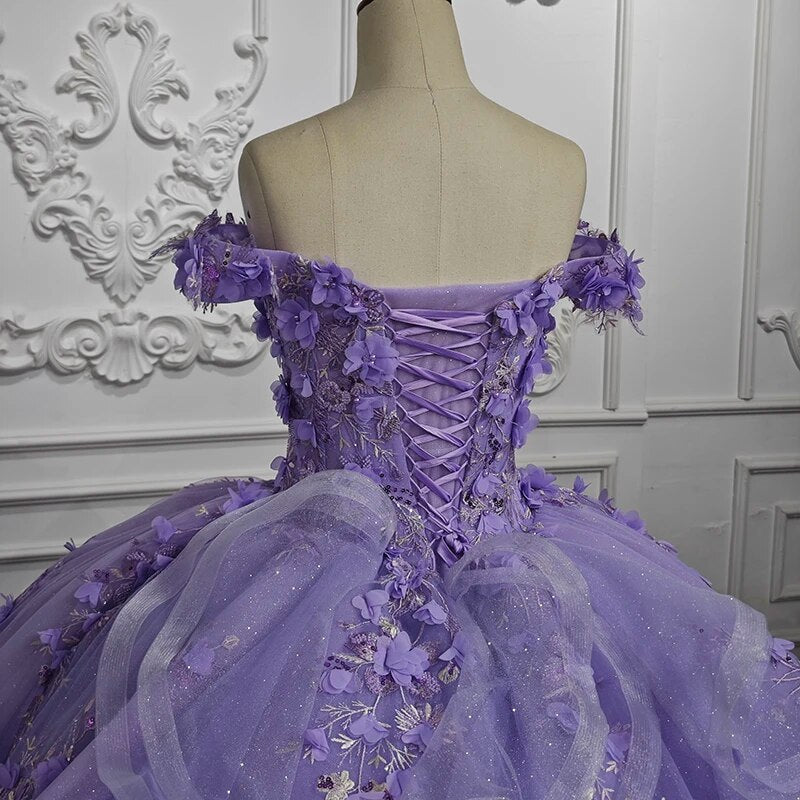 
                      
                        Ball Gown Quinceañera Dress 3D Flower
                      
                    