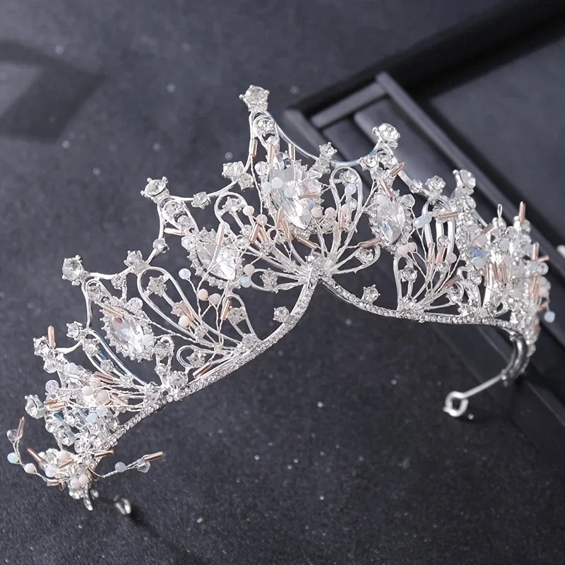 
                      
                        Regal Crystal Rhinestone Tiara Crowns Bridal Wedding Hair Accessory
                      
                    