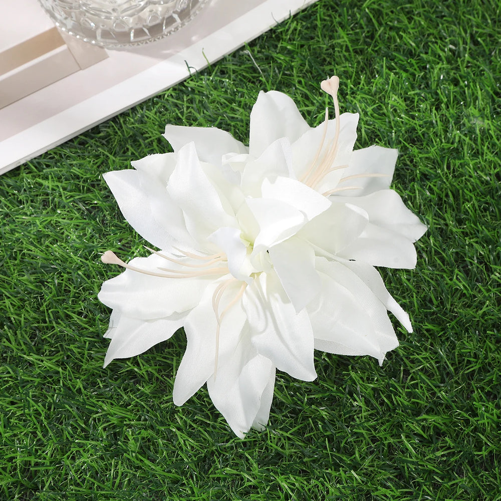 
                      
                        Orchid Flower Hair Clip Bohemian Small Hairpin Bridal Barrette Beach Wedding Accessories
                      
                    