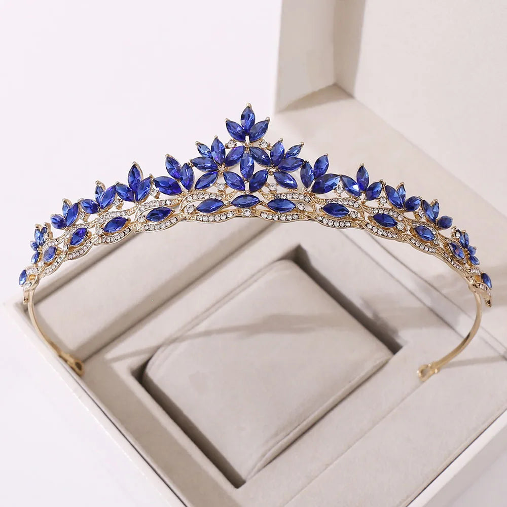 
                      
                        Leaf Rhinestone Tiara For Women Party Wedding Bridal Prom Crystal Crown
                      
                    