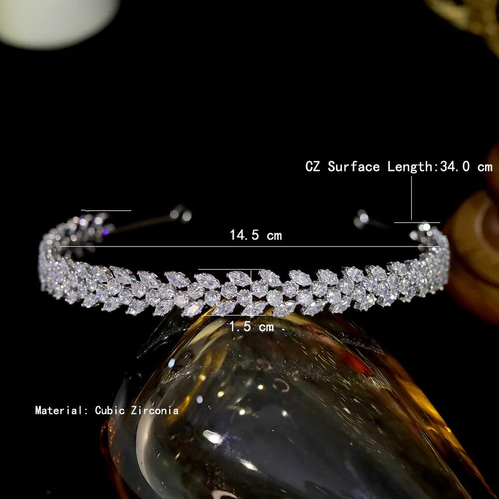 
                      
                        Petite Fine Cubic Zirconia Crystal Bridal Crown Wedding Headband
                      
                    