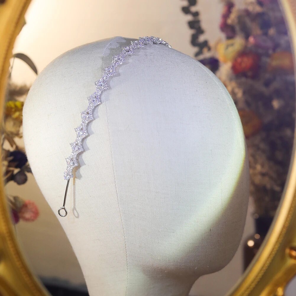 Cubic Zirconia Crystal Headband Wedding Jewelry Hair Accessory