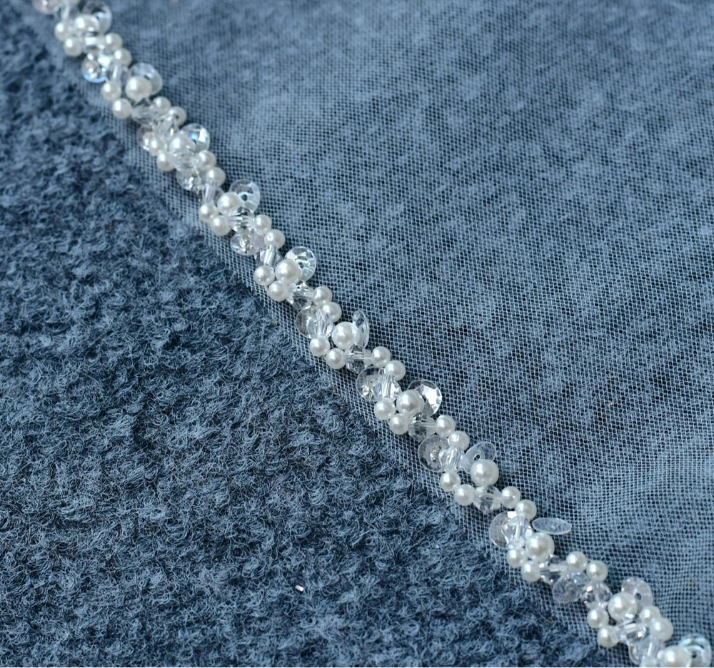 product photo of a wedding veil edge