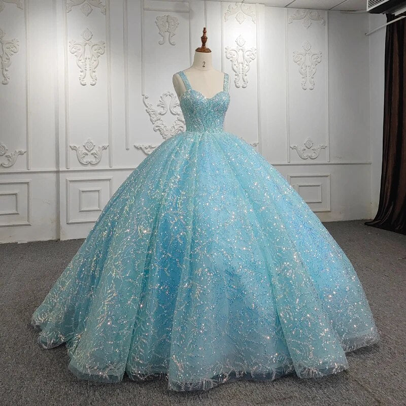 Blue Ball Gown Party Dress – TulleLux Bridal Crowns & Accessories
